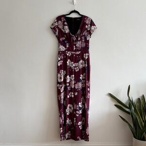 Floral Burgundy Maxi Dress